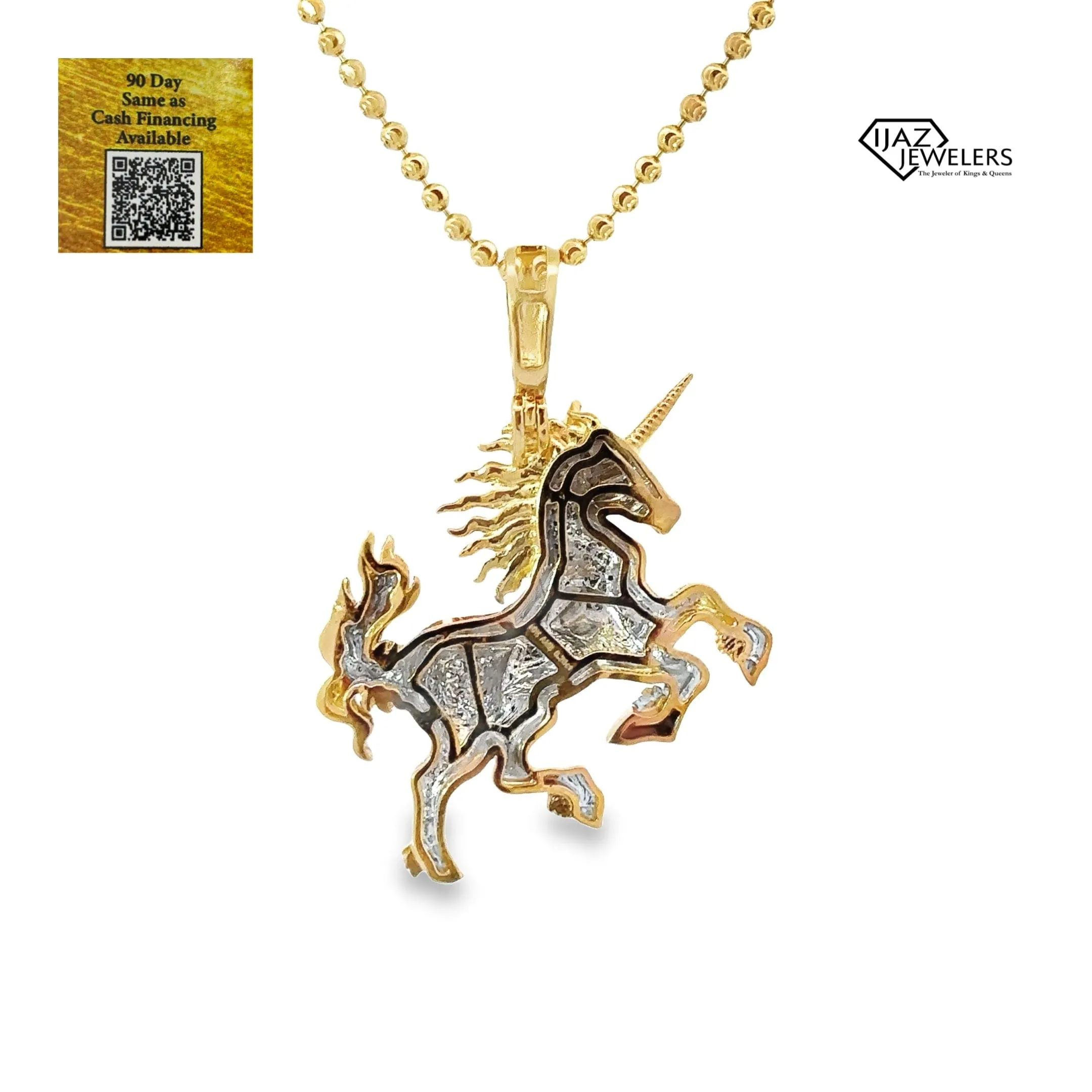 10K Gold 0.25 CTW Diamond Unicorn Charm