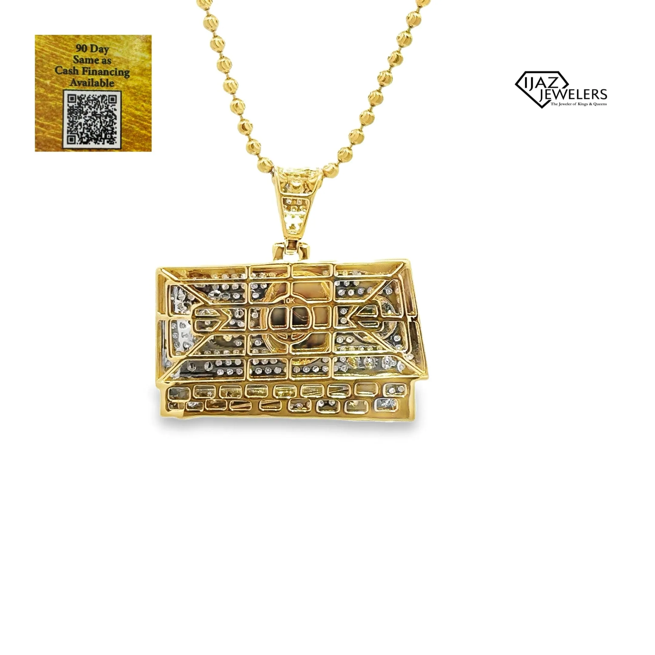 10K Gold 1.06 CTW Diamond Money Charm