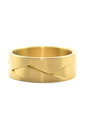 18K Yellow Gold Origami Braided Band