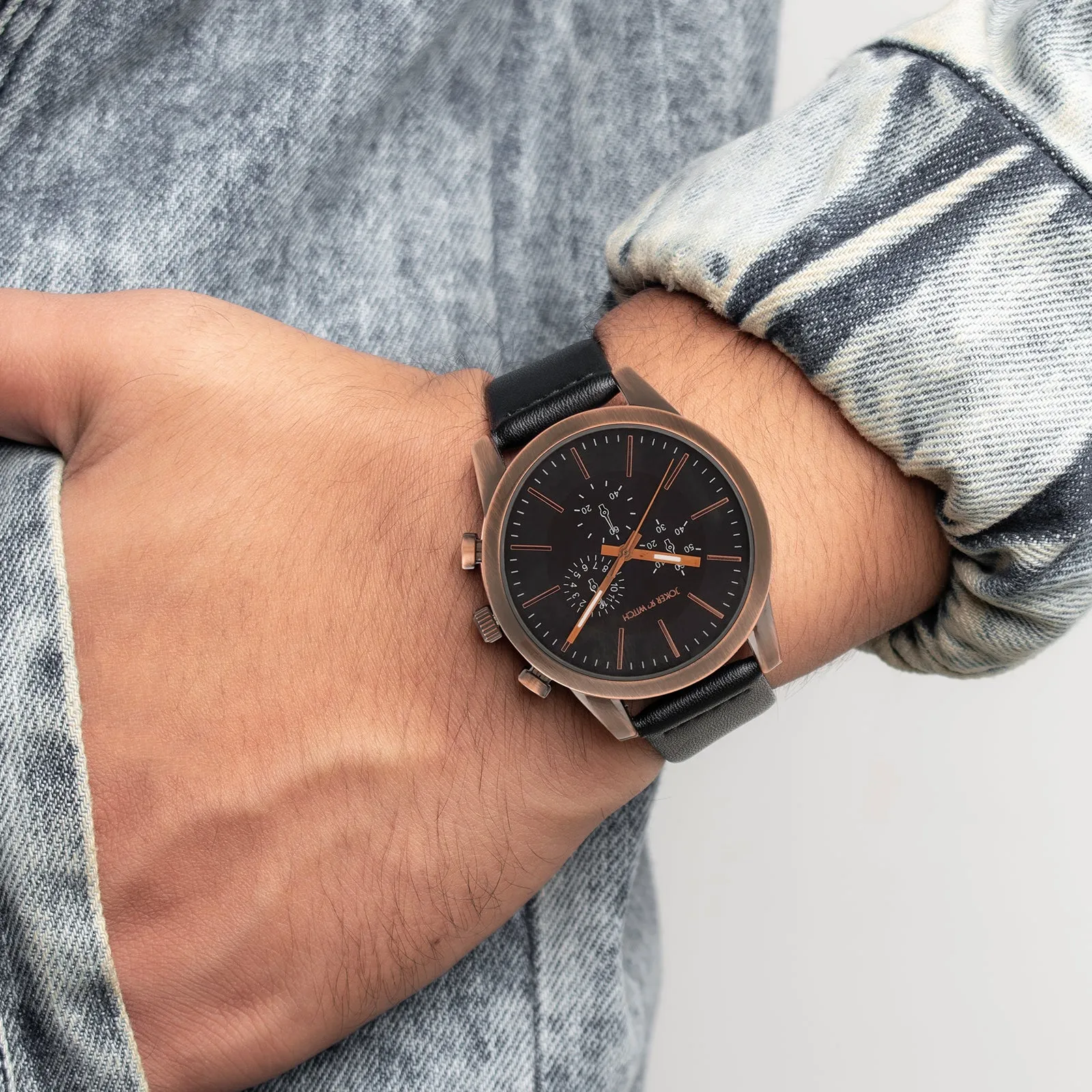 Aire All Black Pu Strap Watch