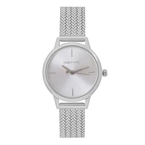 Anetra All Silver Mesh Strap Watch