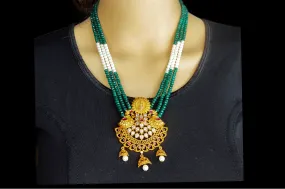 Antique Peacock Pendant With Beads Necklace By Asp Fashion Jewellery