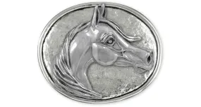 Arabian Horse Belt Buckle Sterling Silver Handmade Arabian Horse Jewelry  ARB1-BK