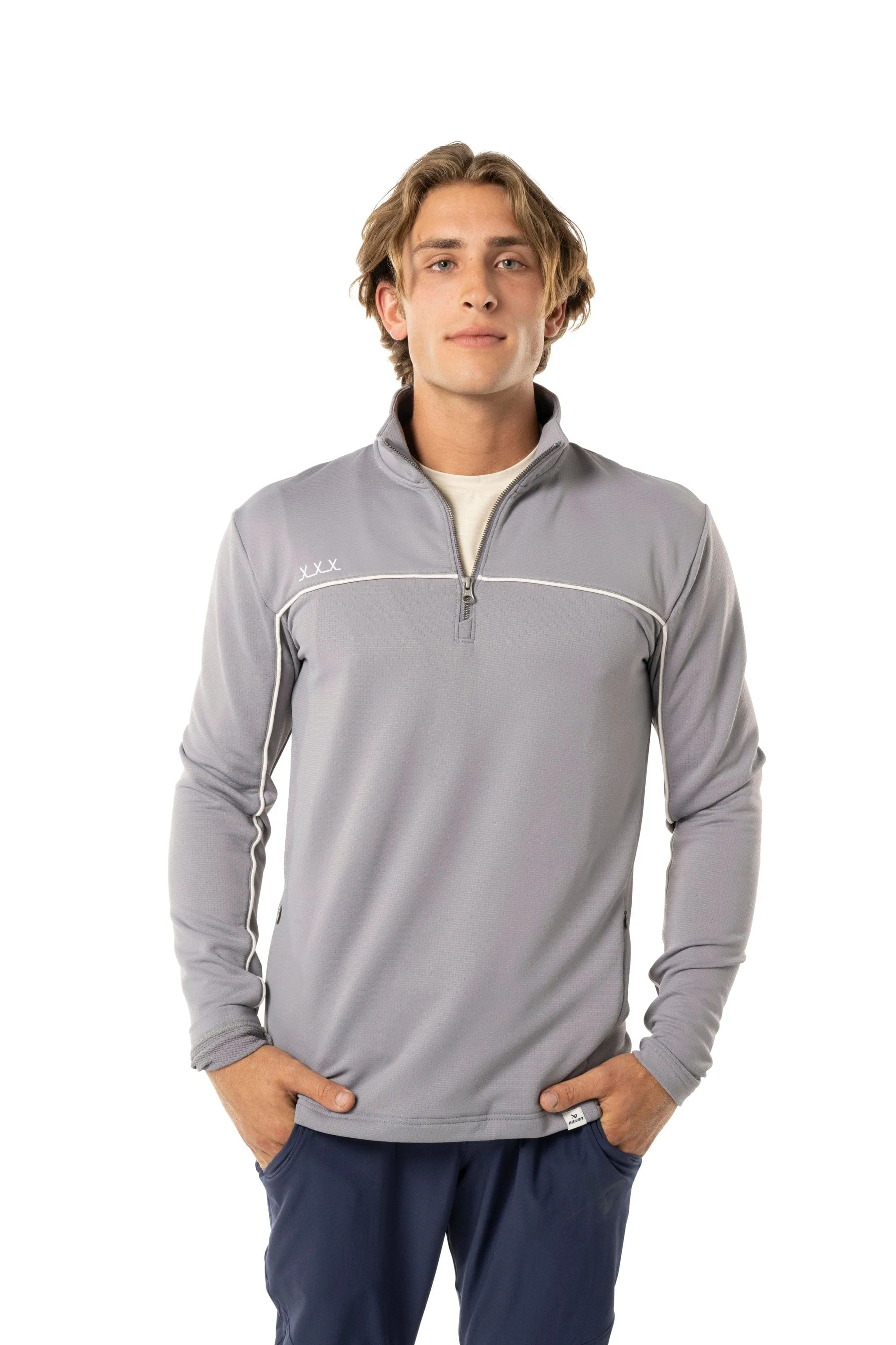 Bauer FLC 1/2 Zip Mens Hoody - Grey