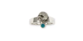 Bichon Frise Ring Jewelry Sterling Silver Handmade Dog Ring BF20-SR