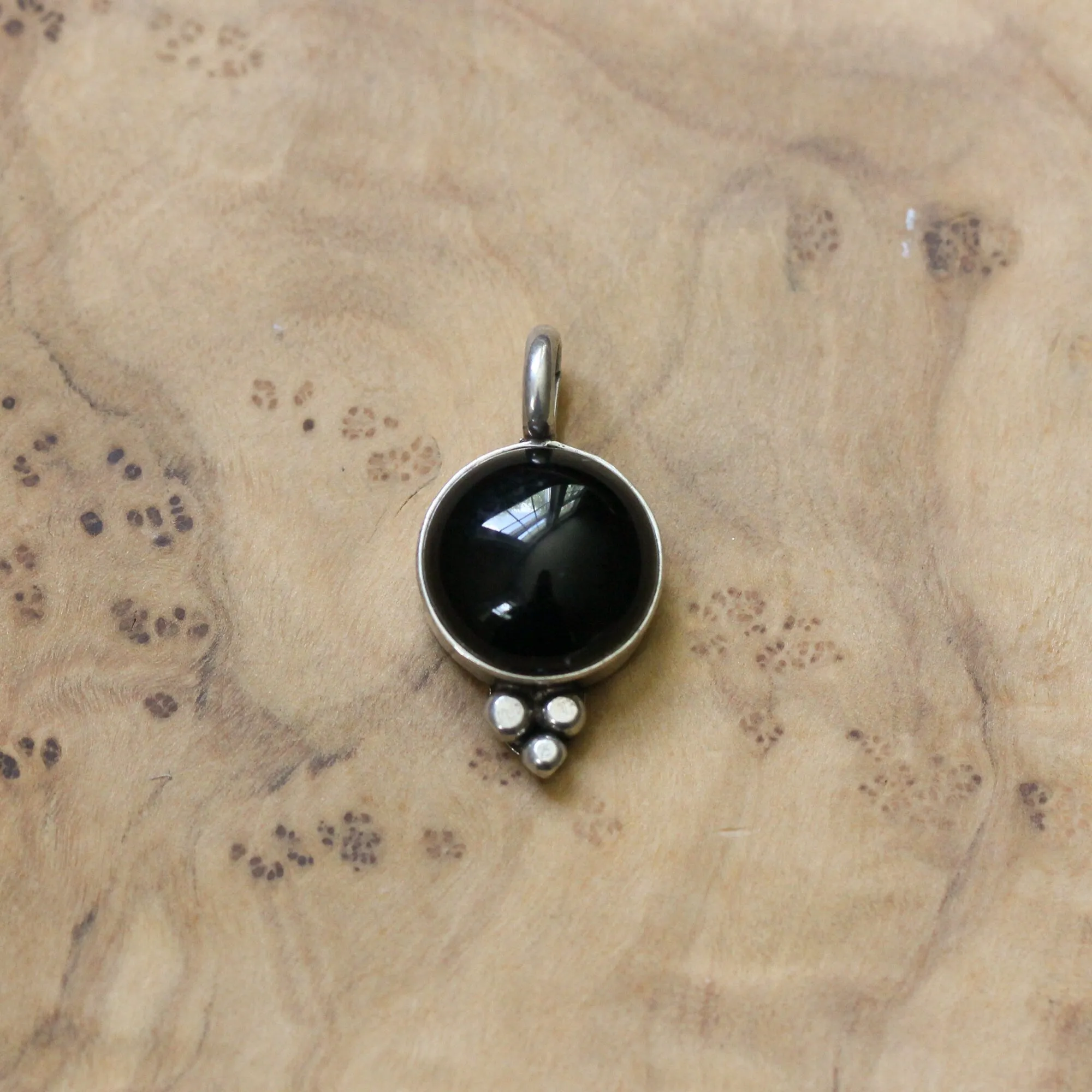 Black Onyx Lil Sweetheart Necklace  - Black Onyx Pendant - Silversmith - Black Onyx Necklace