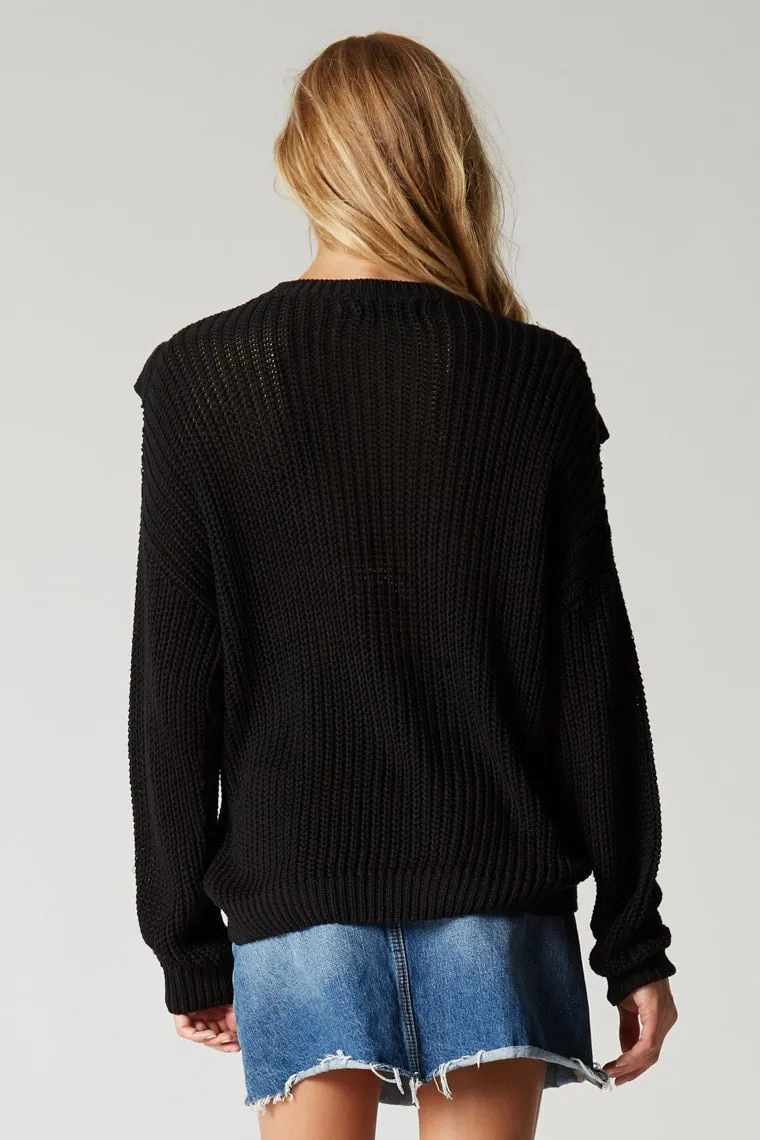 Blank NYC Black of Night Sweater