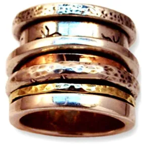 Bluenoemi Spinner ring for man /  spinner ring for woman / Sterling Silver .925  gold 9 ct / All Sizes