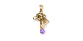 Brittany Dog Pendant 14k Yellow Gold Vermeil Dog Jewelry BS2-SPVM