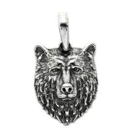 Brown Bear Hunter's Men Pendant Silver 925