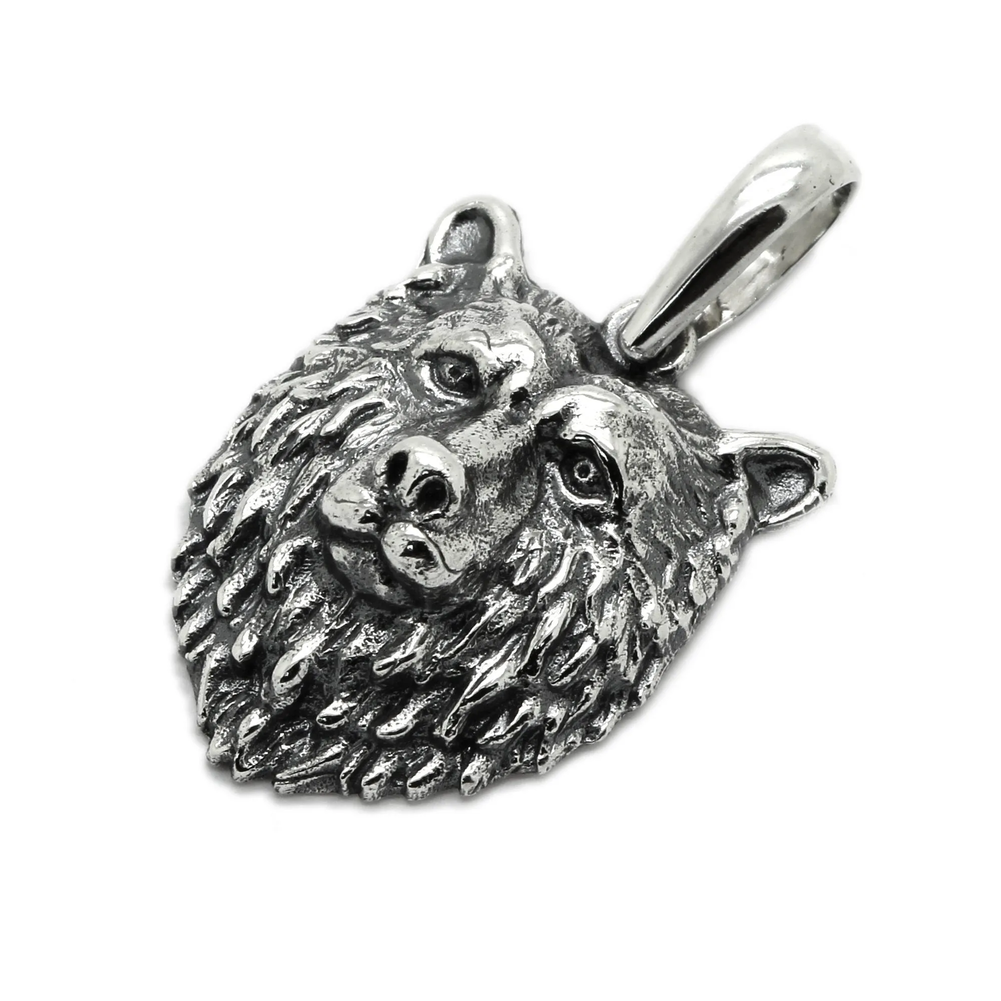 Brown Bear Hunter's Men Pendant Silver 925