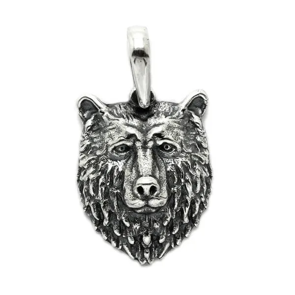 Brown Bear Hunter's Men Pendant Silver 925