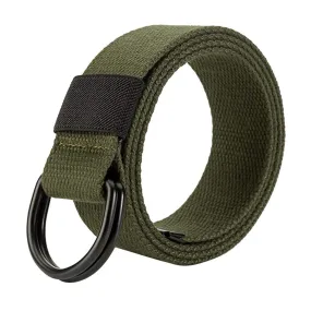 CANVAS BRAIDED DOUBLE BUCKLE   BELT