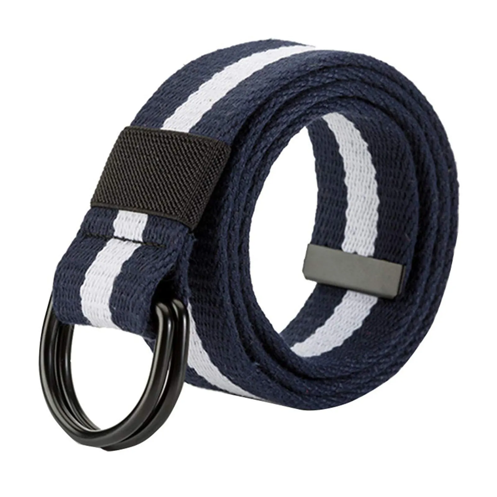 CANVAS BRAIDED DOUBLE BUCKLE   BELT