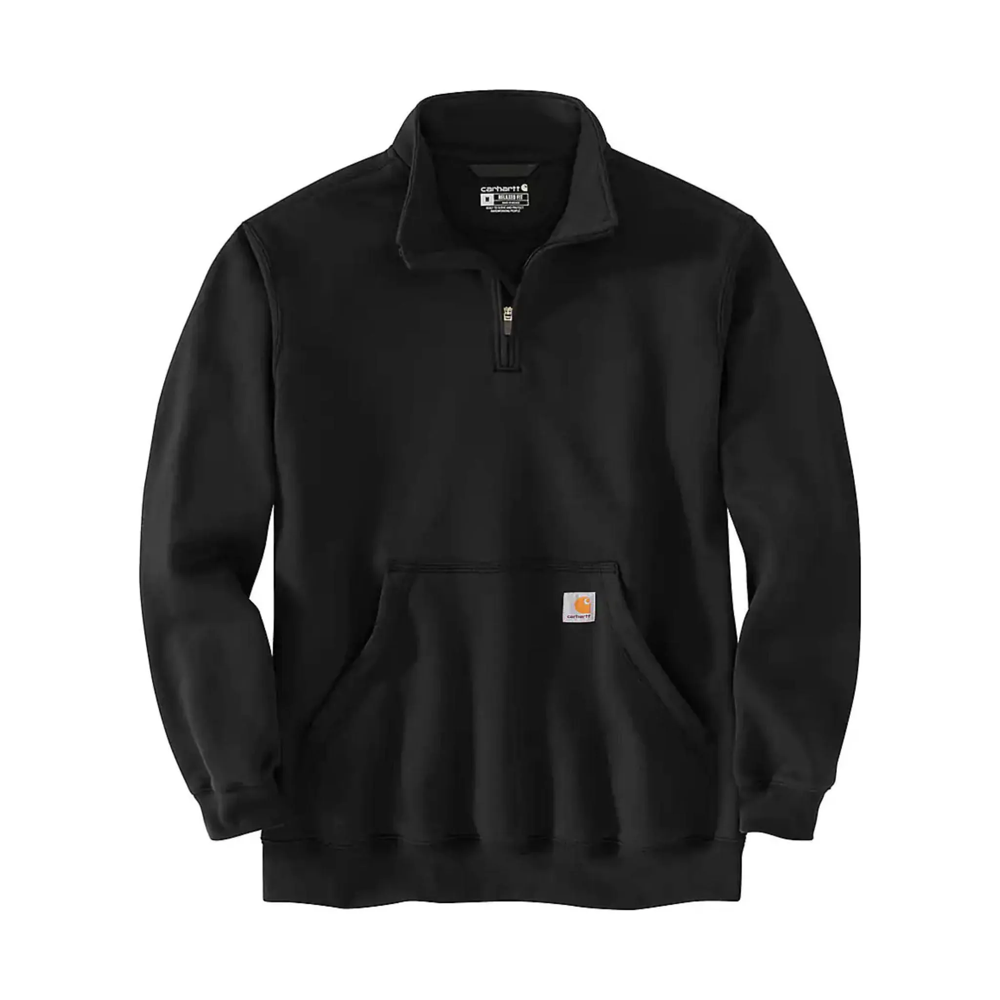 Carhartt Men's Quarter Zip Mock Neck Sweatshirt - Black