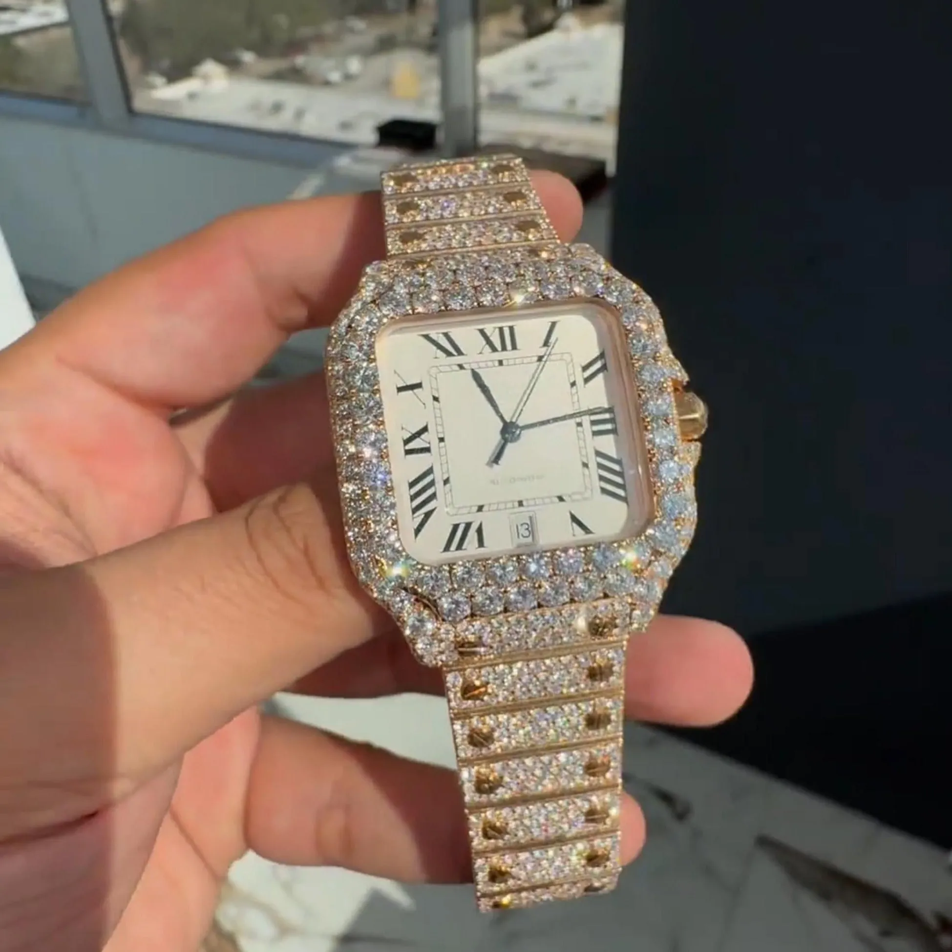 Cartier Moissanite Diamond Watch w 49