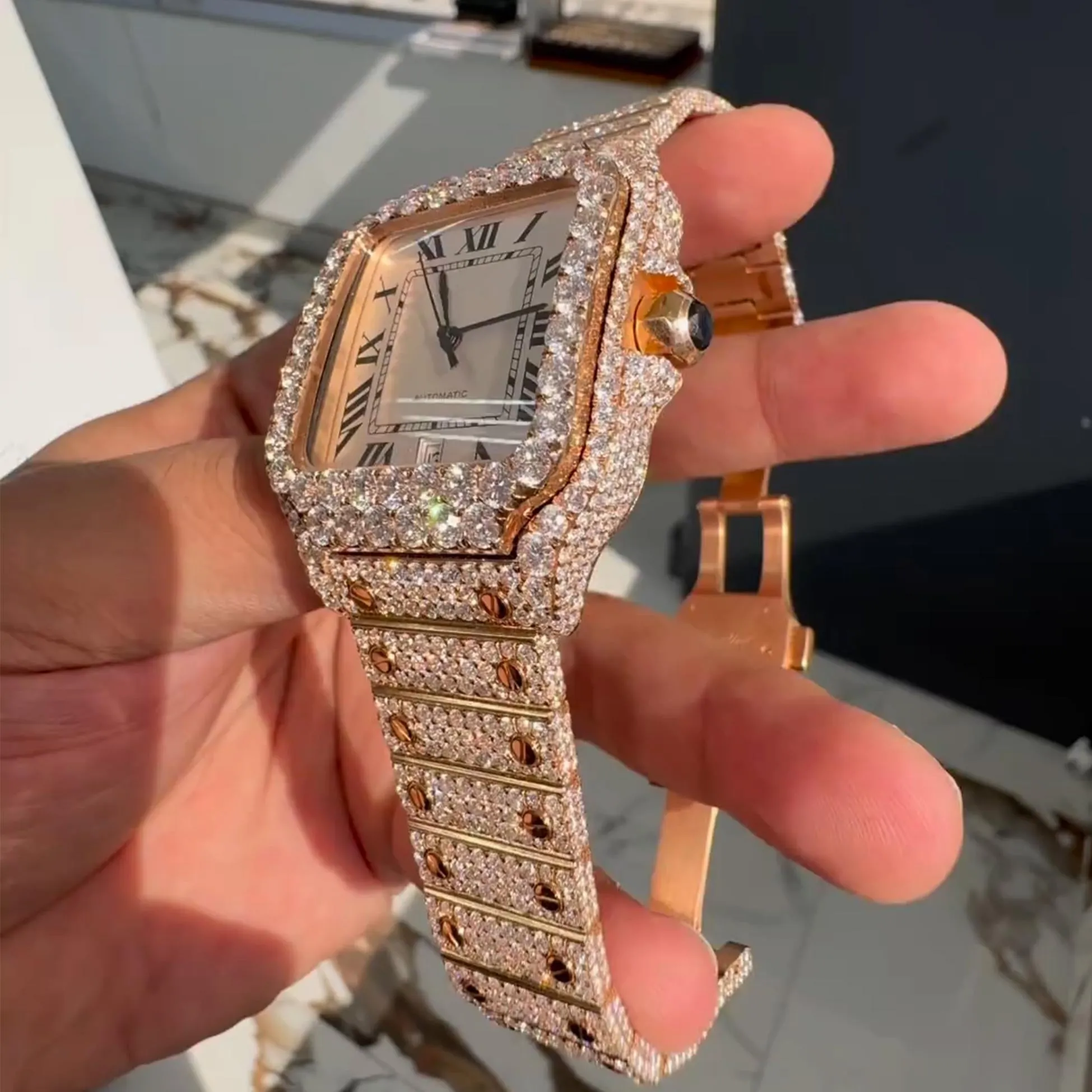 Cartier Moissanite Diamond Watch w 49