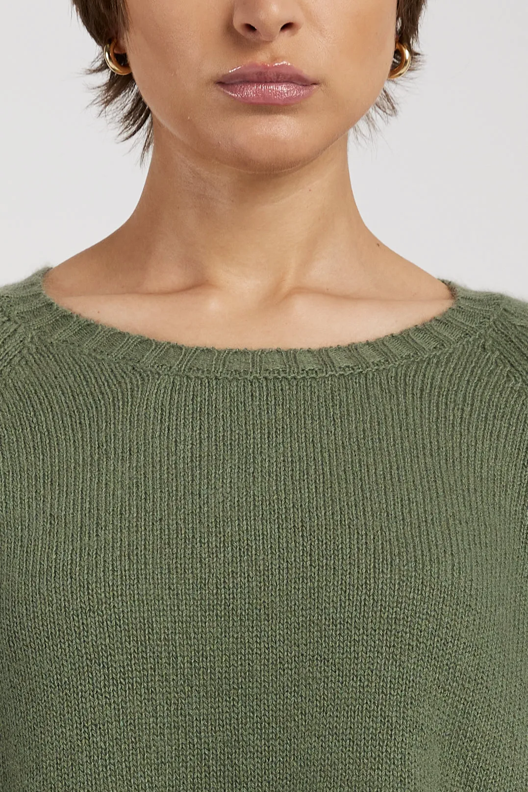 Cashmere Sweater in Pesto