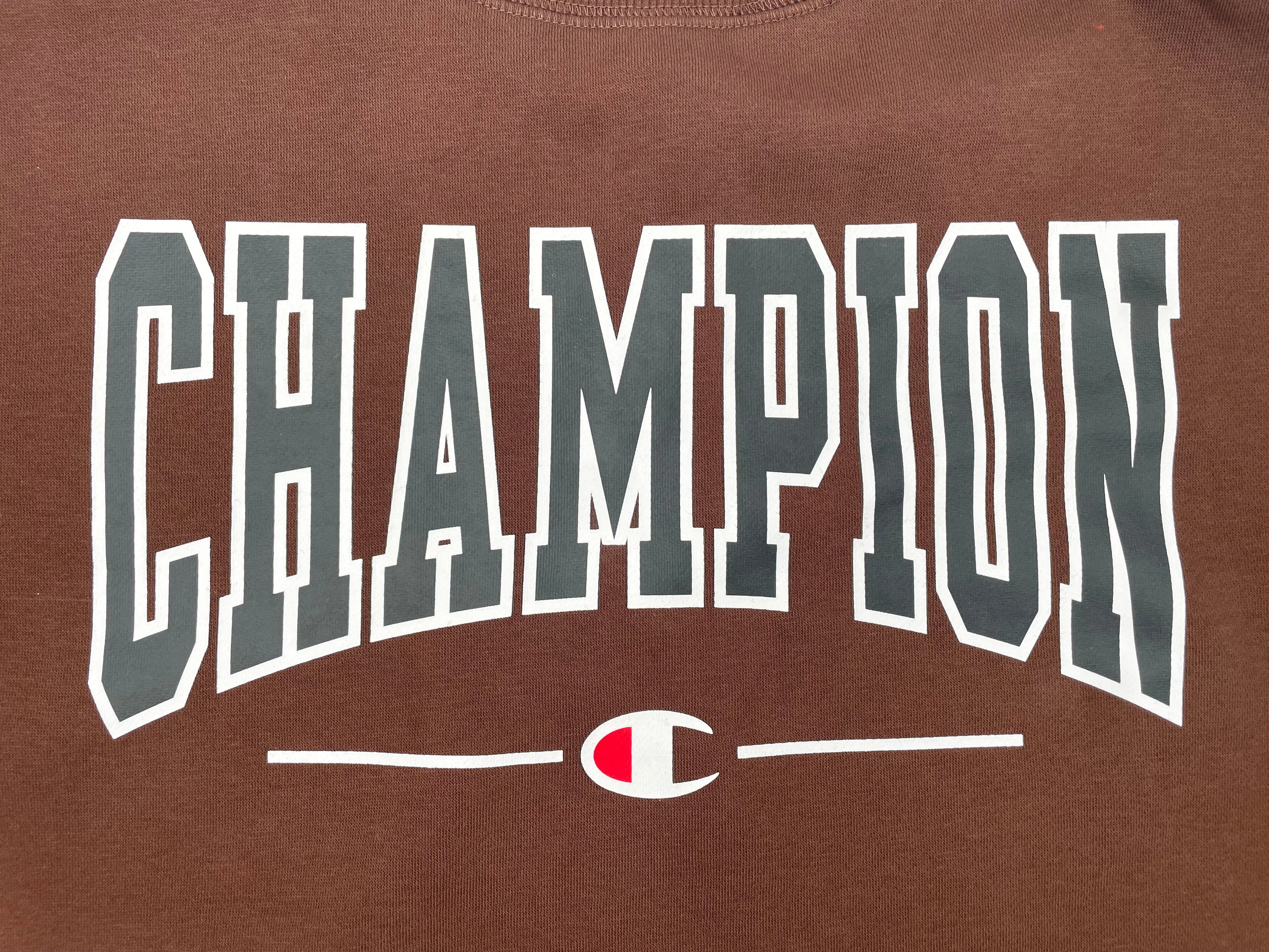 CHAMPION MEN'S GRAPHIC BROWN SWEATSHIRT