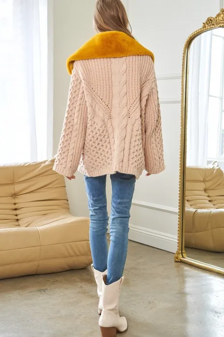 Chunky Cable Knit Cardigan