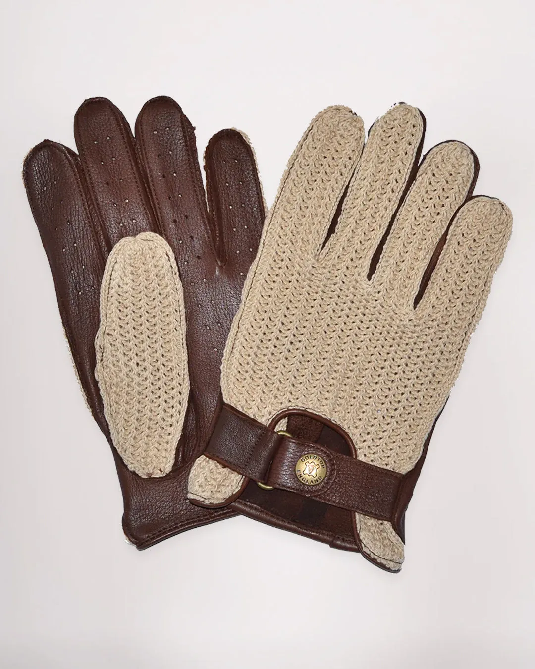 Deerskin Leather String Back Driving Gloves