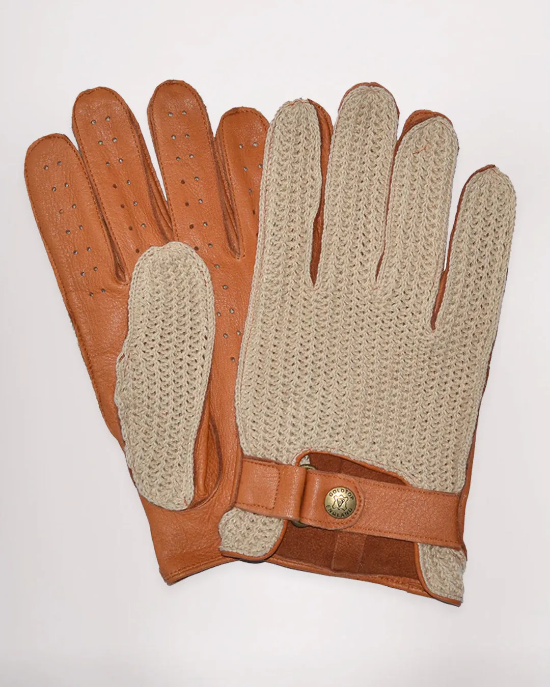 Deerskin Leather String Back Driving Gloves