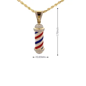 Diamond 0.38Ctw Barber Pole Pendant