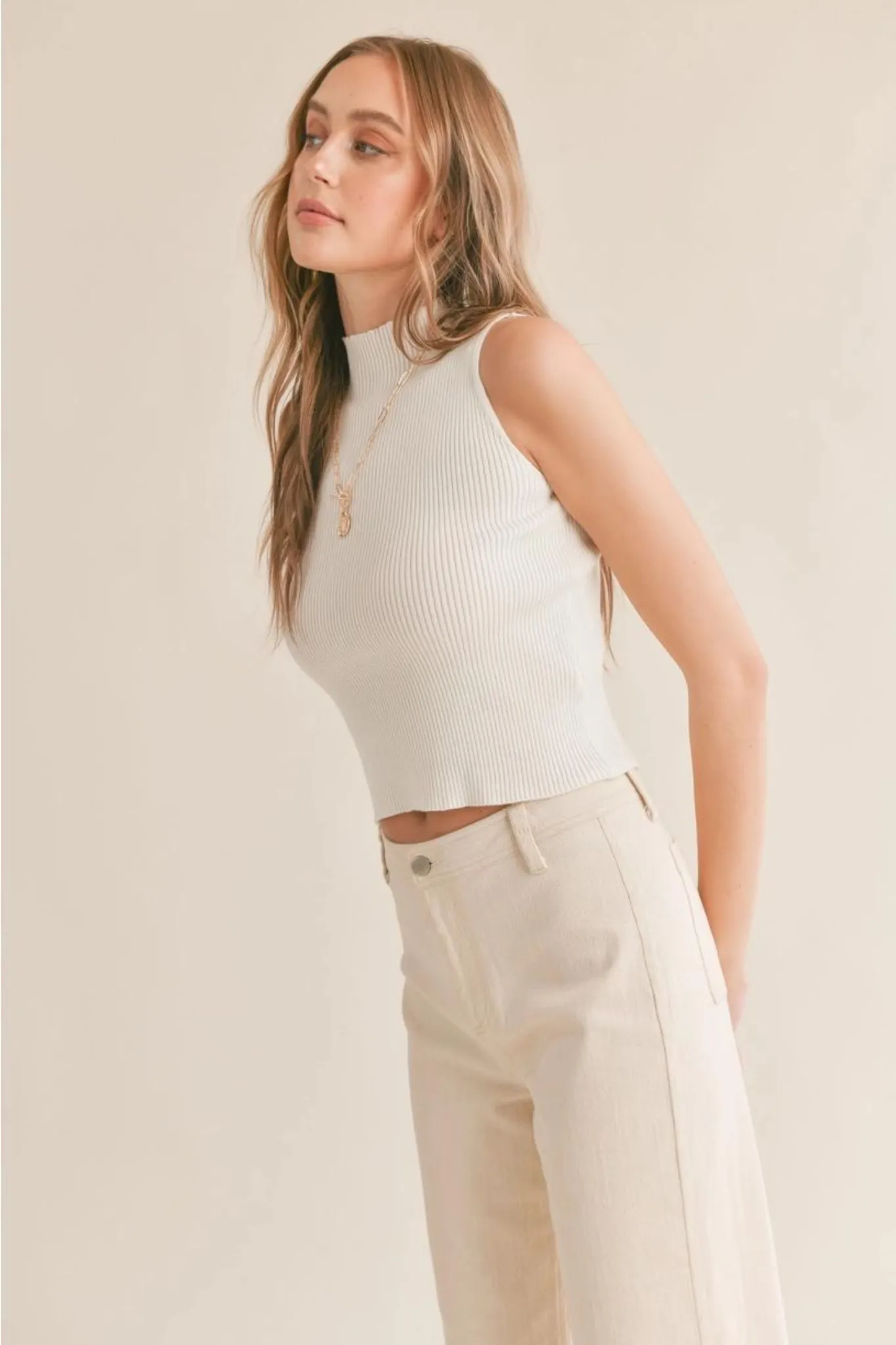 Erica Knit Top Ivory