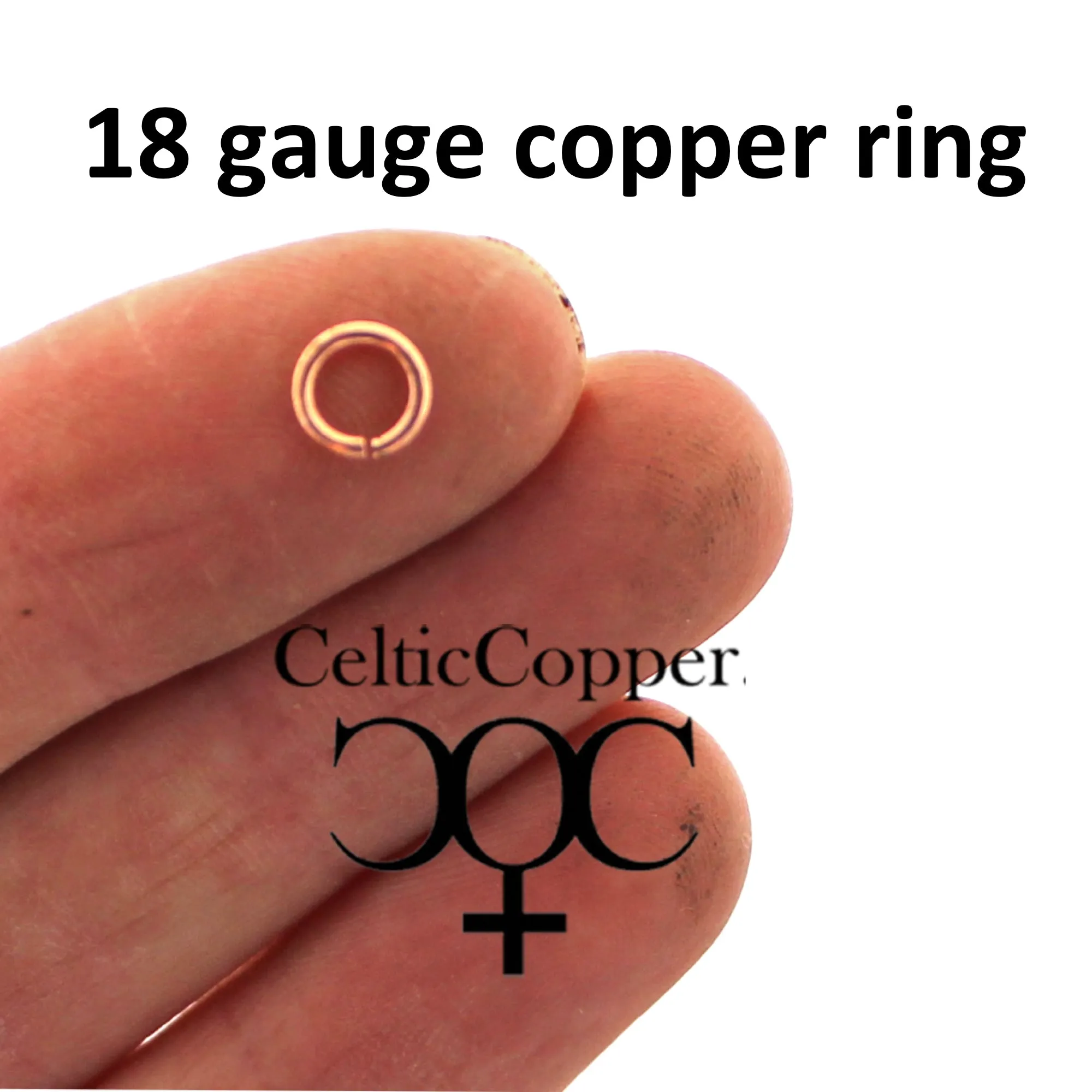 Fine Weight 18 Gauge Copper Jump Rings JSR18 Solid Copper Jewelry Findings Copper Ring 10-Pack