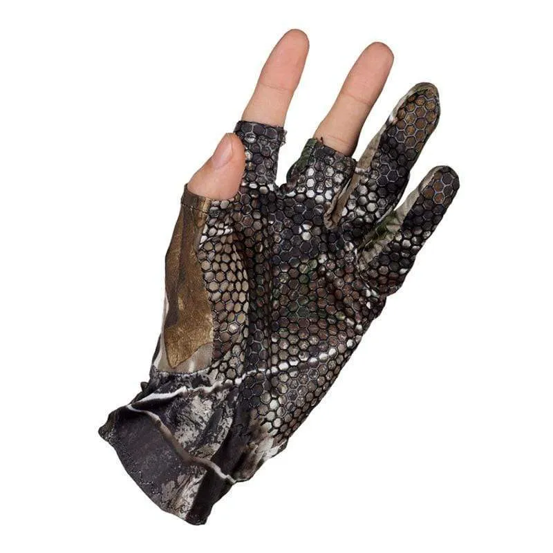 Fishing Gloves Camouflage Anti-Slip Elastic Thin Mitten 3 Fingers Cut Camping Cycling Hunting Half-Finger Gloves