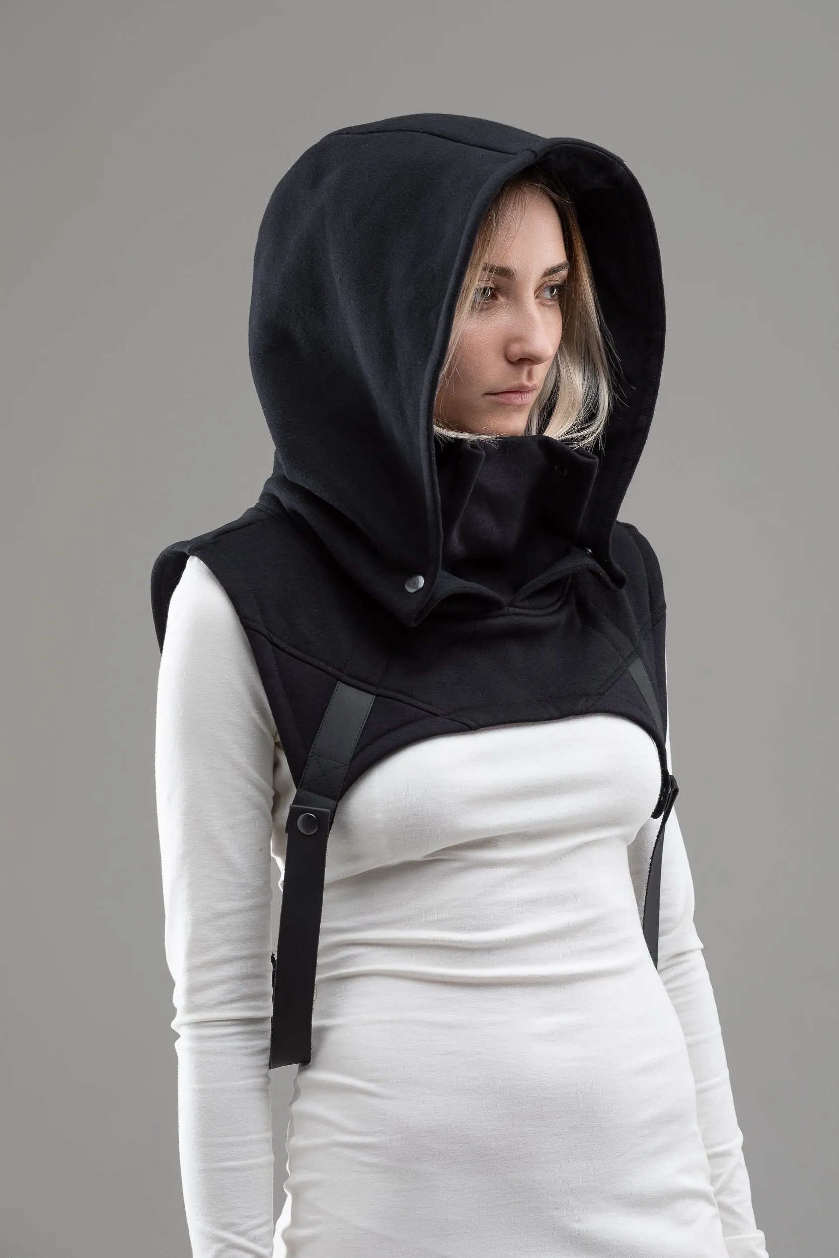 Gothic hooded cowl scarf