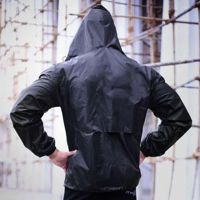 GymX Jet Black Black - GymX Hurricane Waterproof Jacket- Sale (rainwear) - Sale