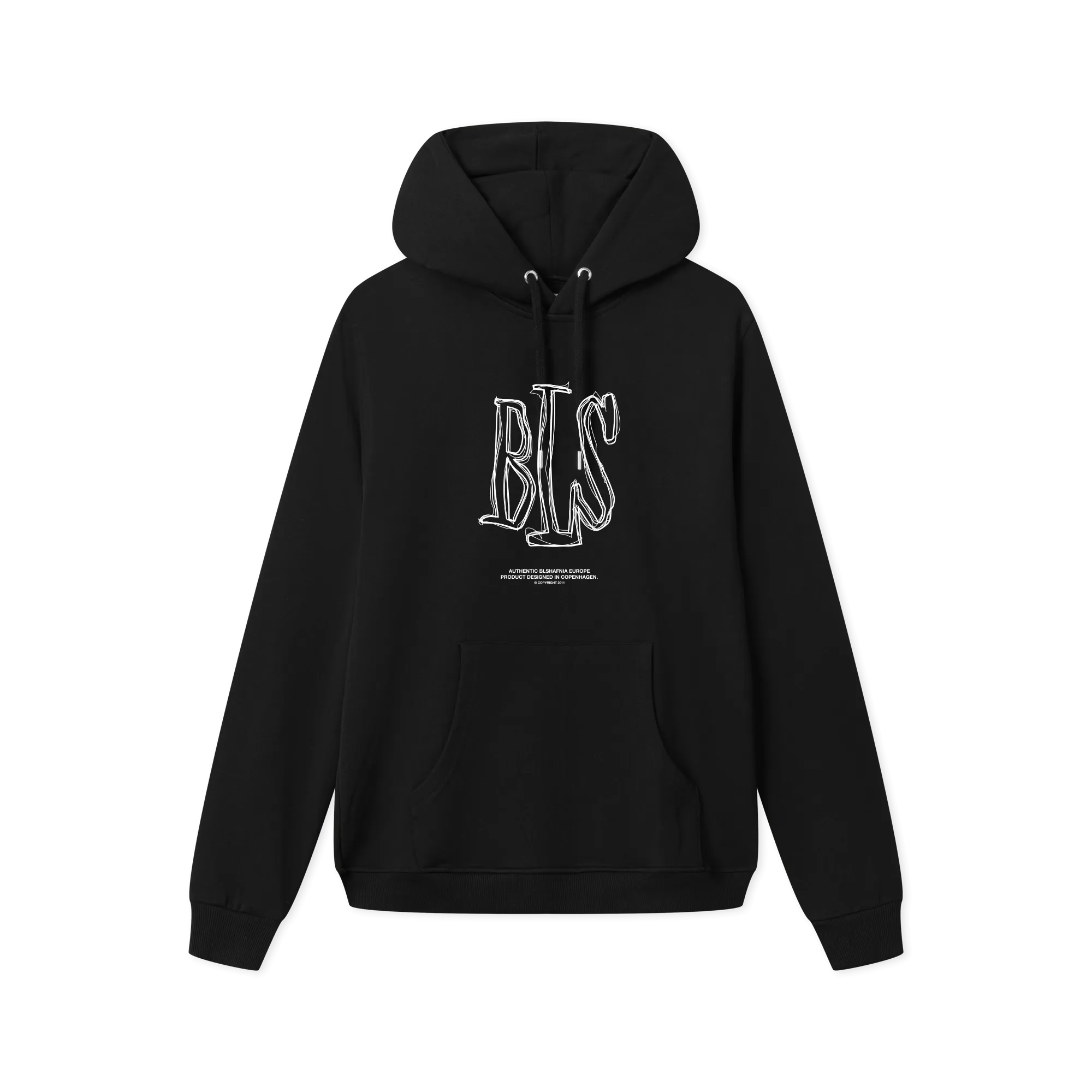 Handwritten Capital Hoodie - Black