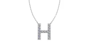 Initial H Diamond Pendant 14K Gold DIP008