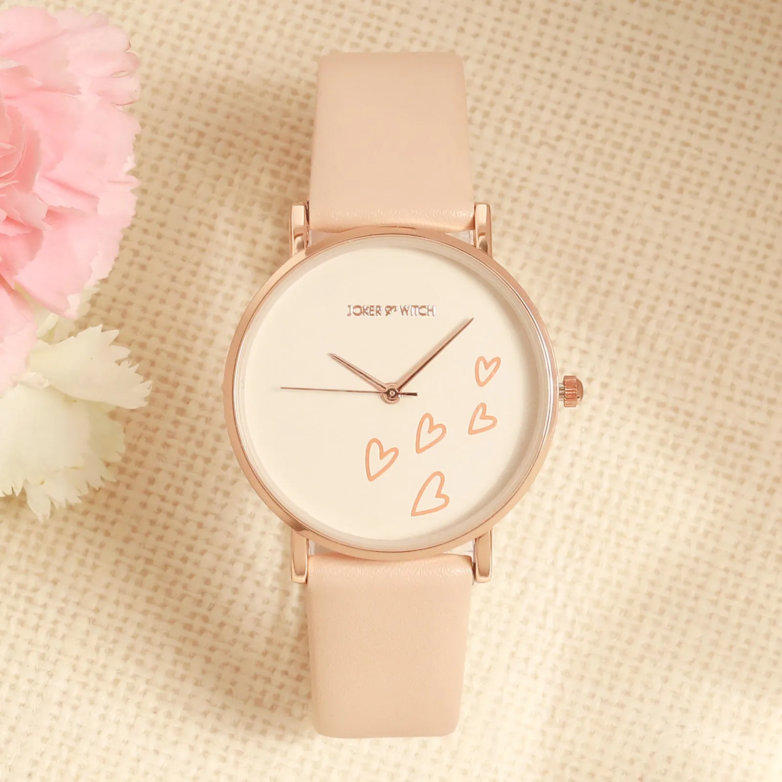 Jubilant Beige PU Strap Watch