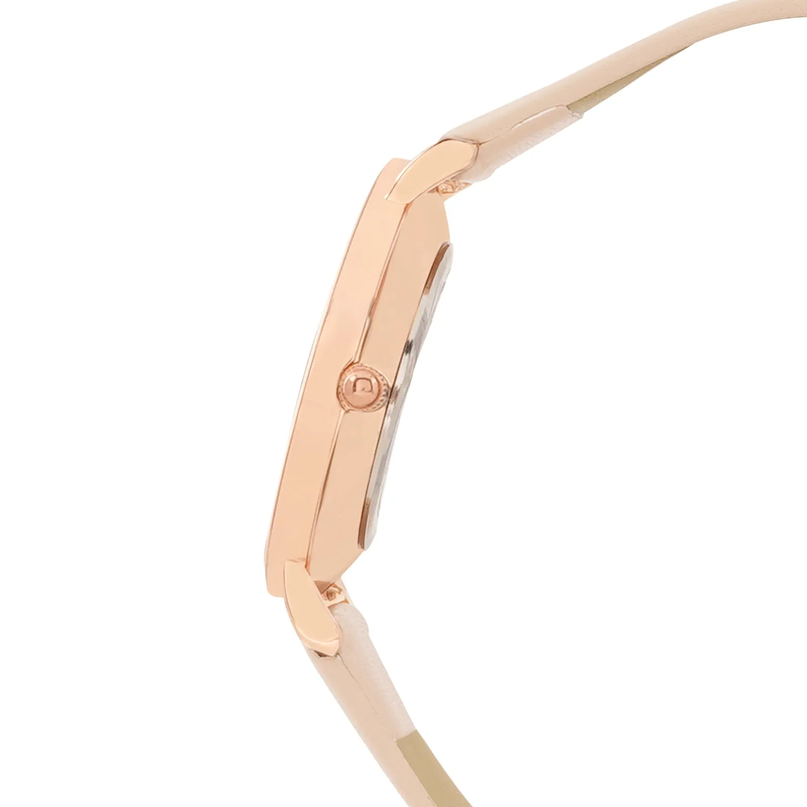 Jubilant Beige PU Strap Watch