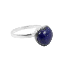 Lapis Lazuli Ring, Lapis Lazuli Silver Ring, 925 sterling silver Ring, Handmade Heart Shape Ring Size 4-14