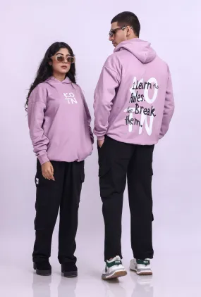 Learn The Rules Purple Oversized Hoodie