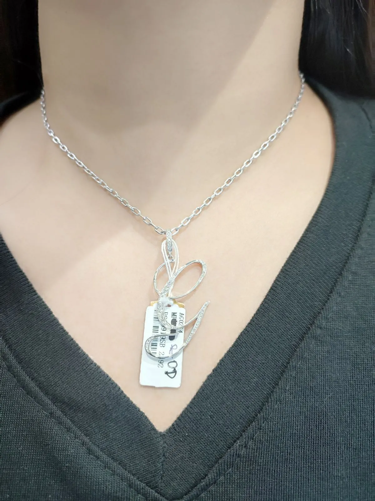 Letter G Diamond Pendant 14K