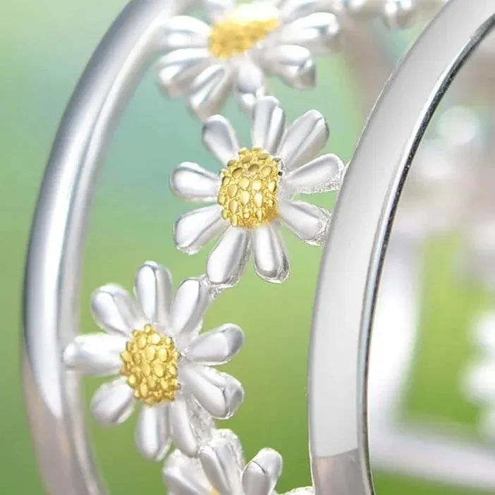 LFJD0150: Little Flowers Charm Sterling Silver Rings Jewelry