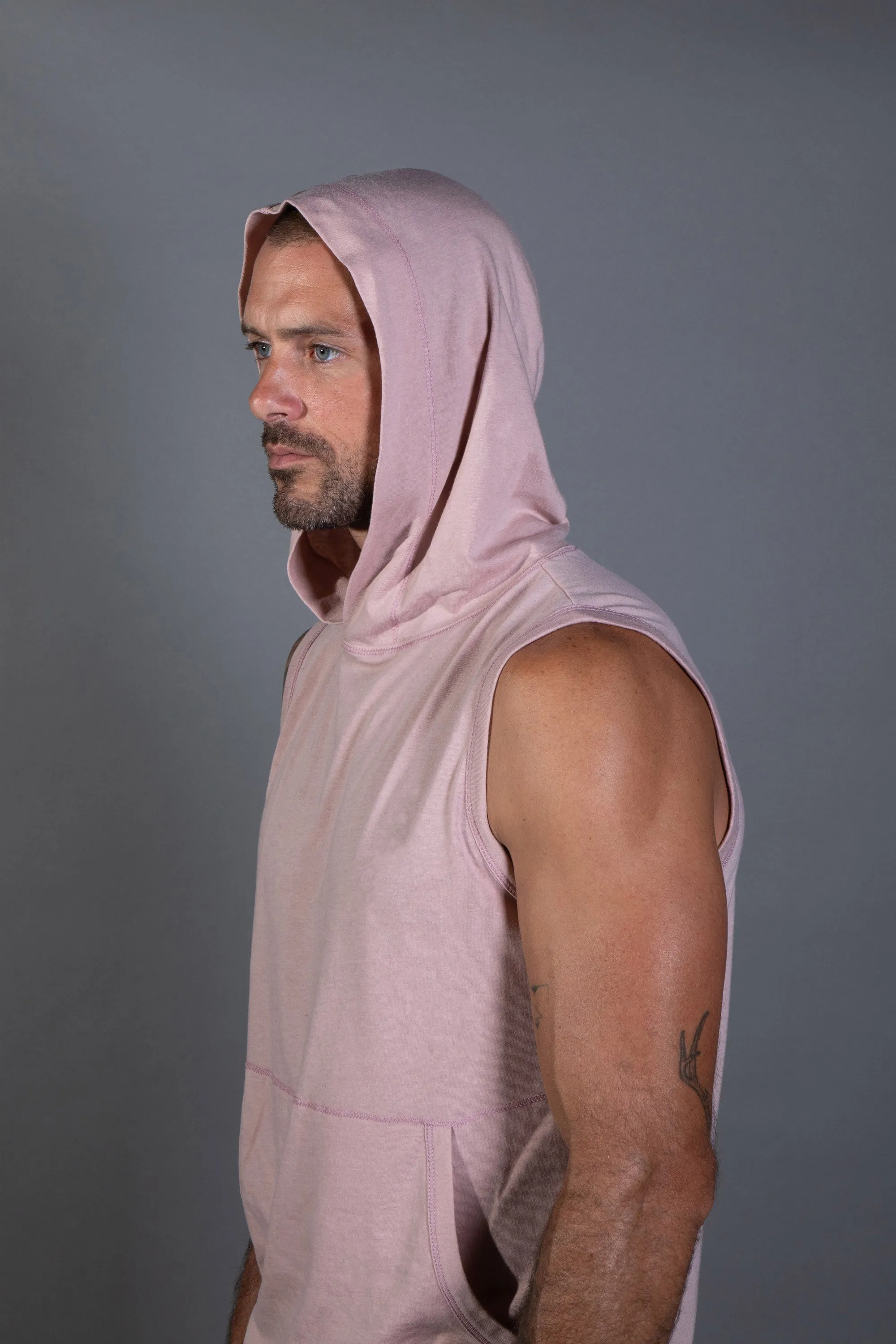 Men's Sleeveless Tri-Blend Hoodie