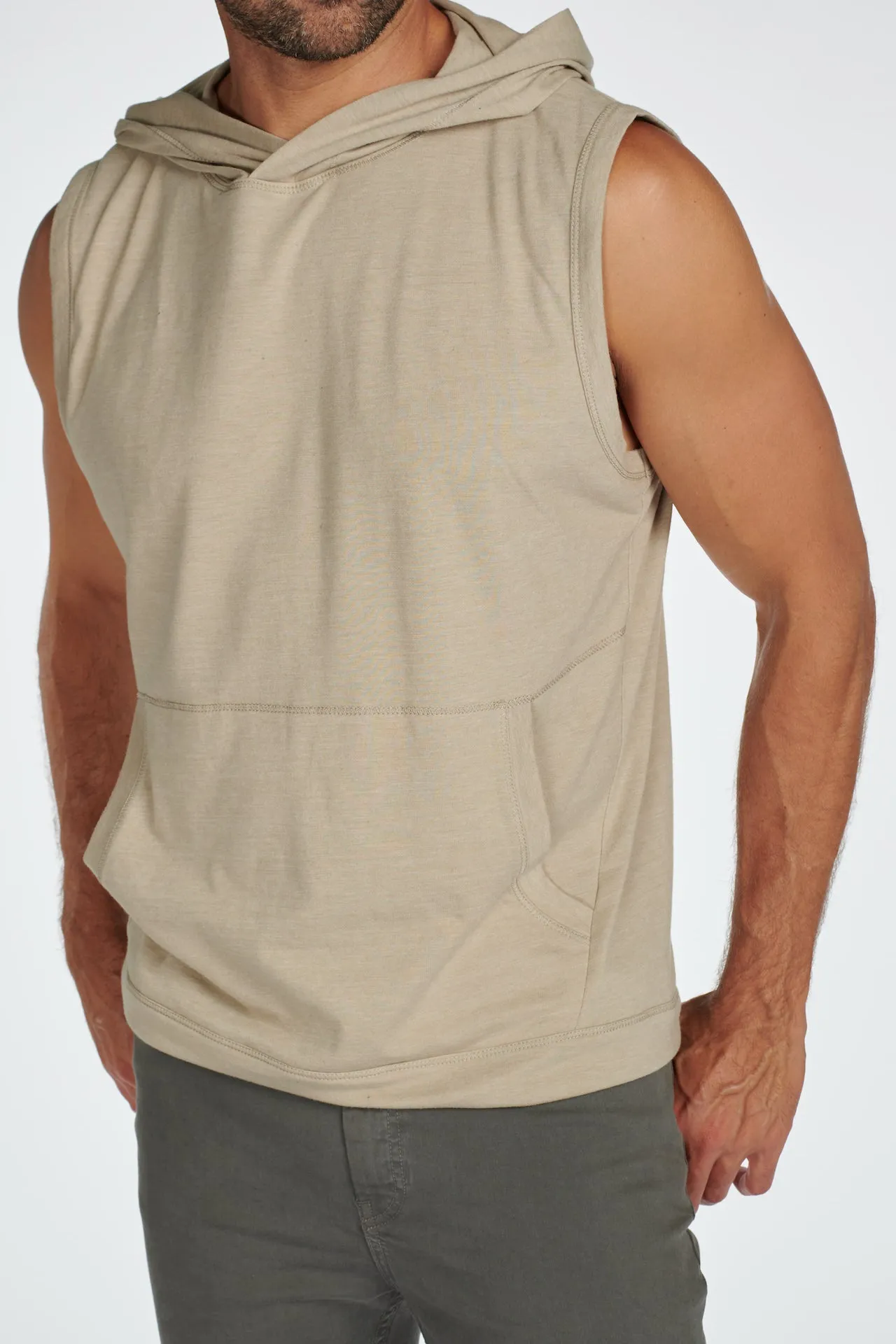 Men's Sleeveless Tri-Blend Hoodie