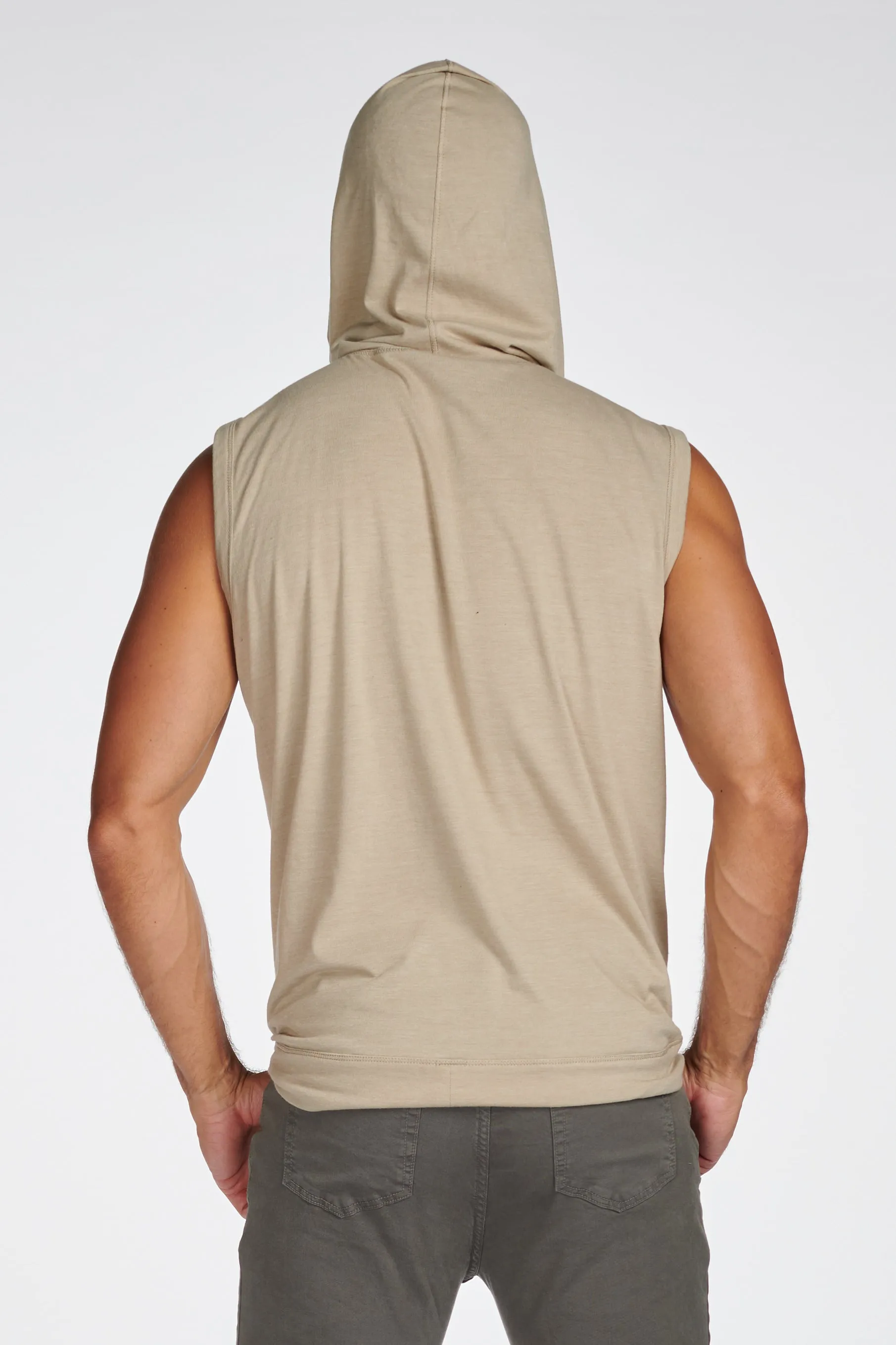 Men's Sleeveless Tri-Blend Hoodie