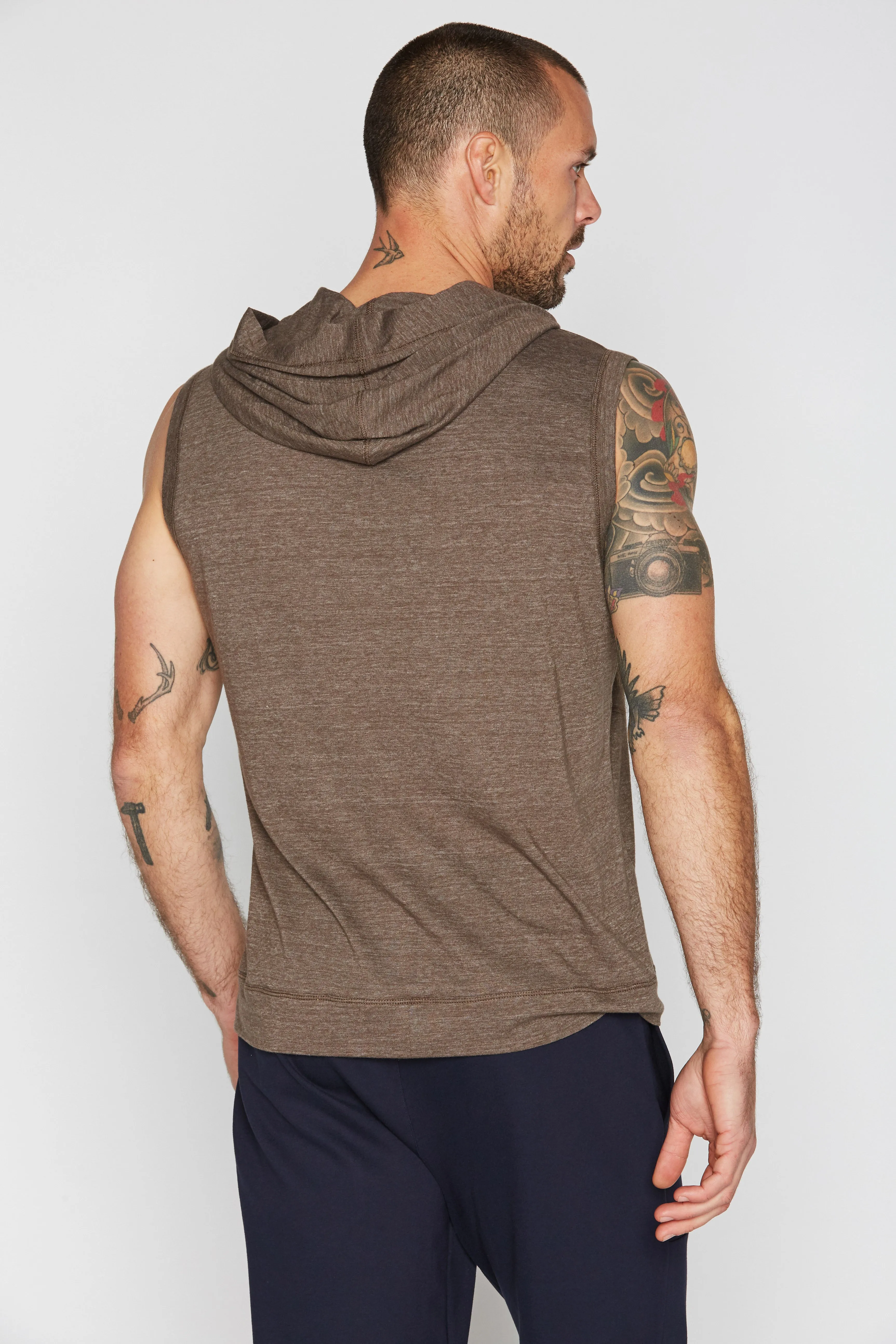 Men's Sleeveless Tri-Blend Hoodie