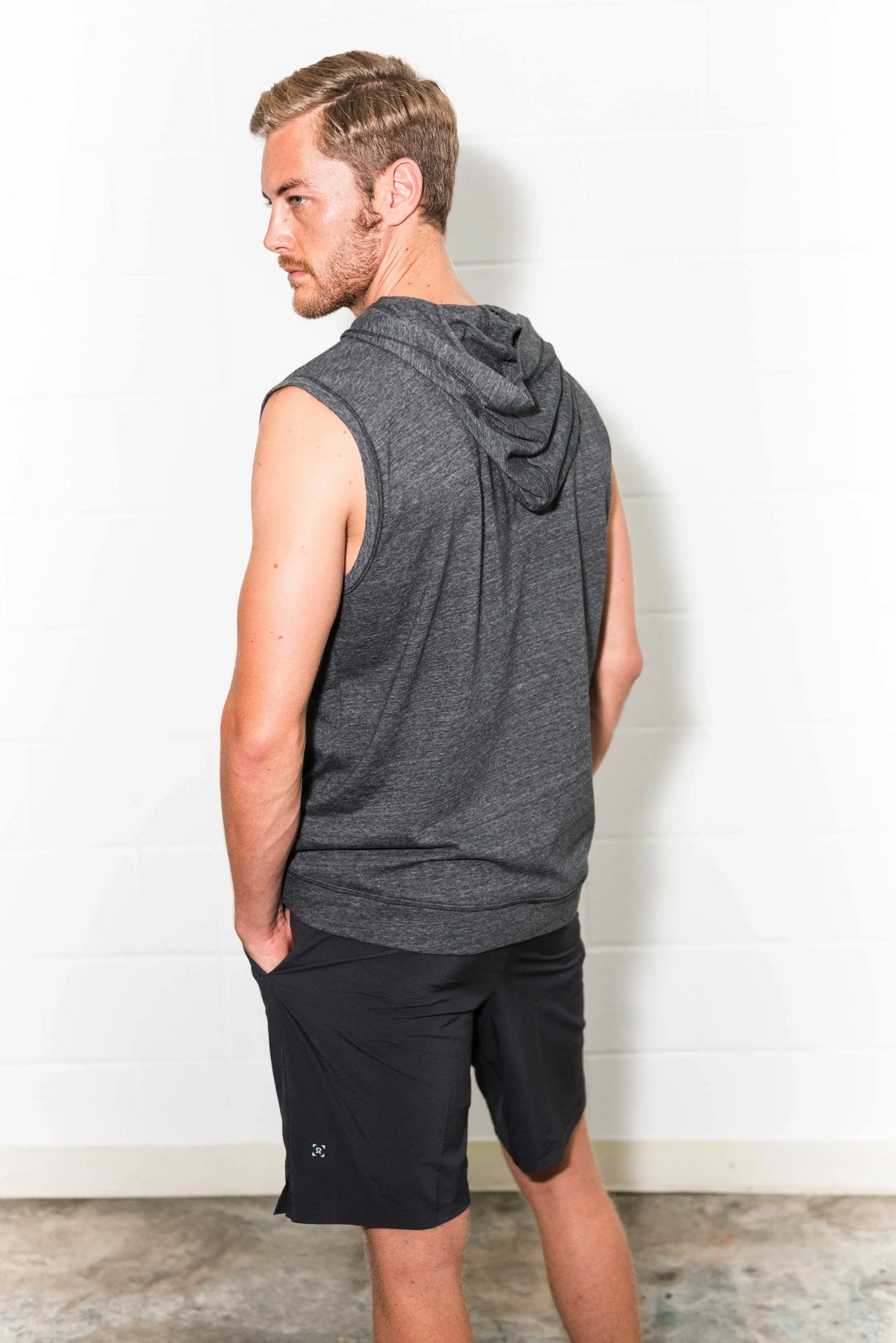 Men's Sleeveless Tri-Blend Hoodie