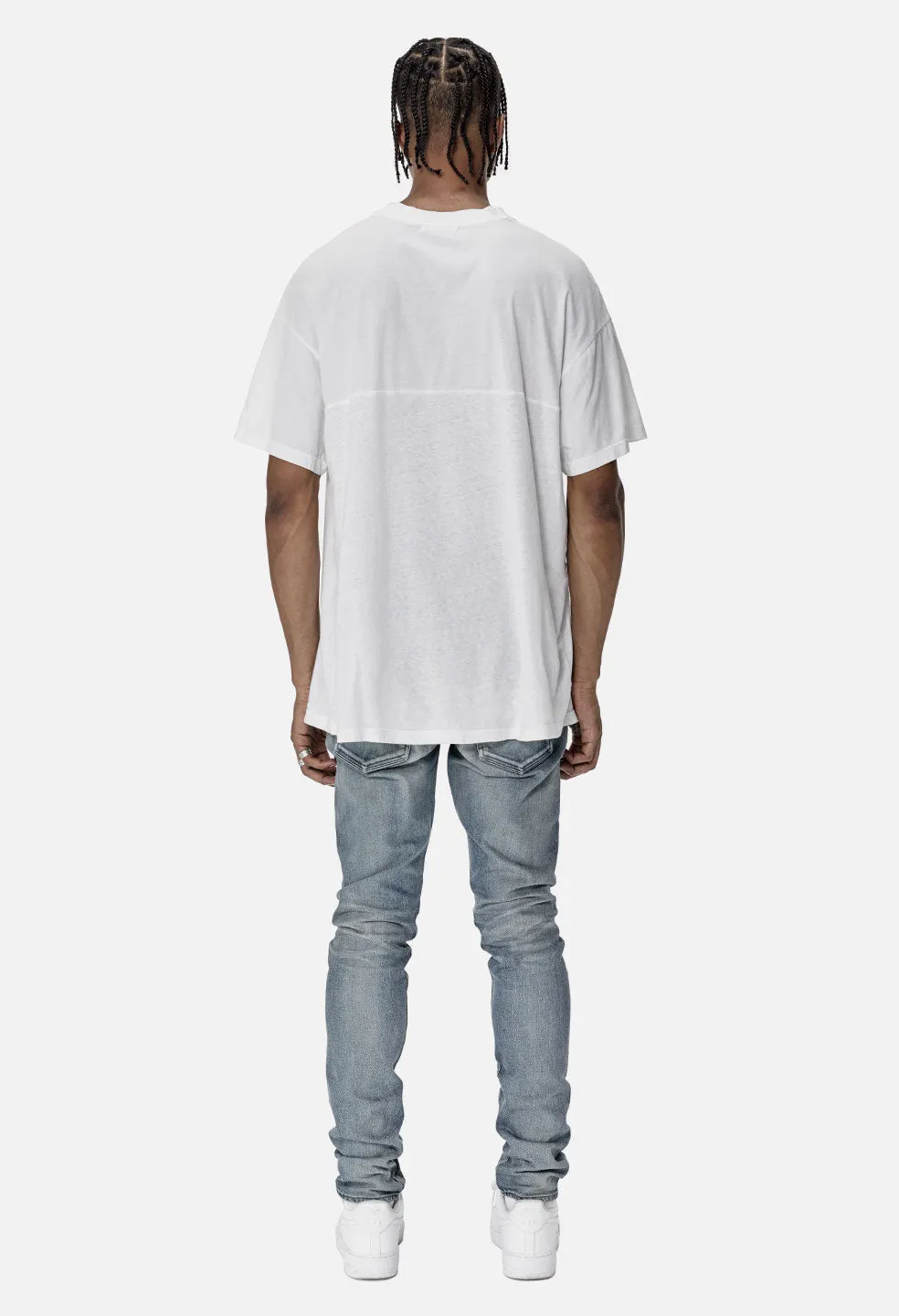 Mock Panel Tee / White