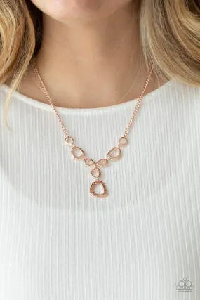 Paparazzi Necklace ~ So Mod - Rose Gold Dainty Necklace