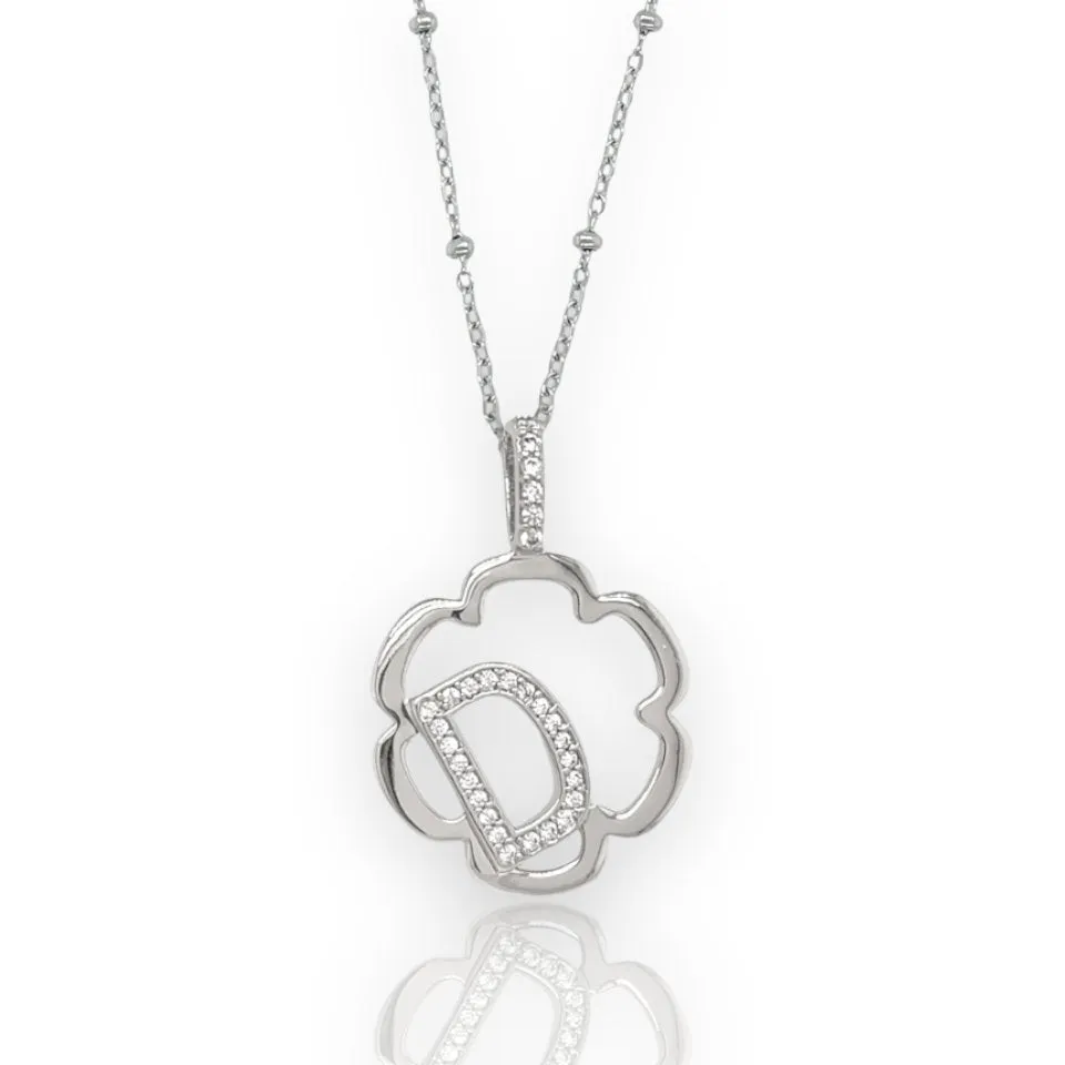 Peyton Daisy Initial Necklace