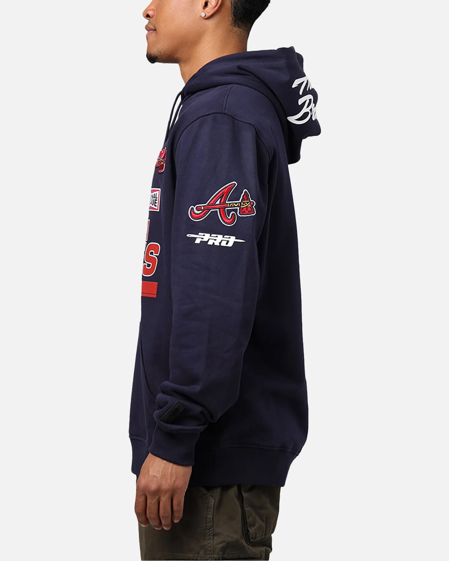 Pro Standard Atlanta Braves Fast Lane Hoodie Midnight Navy