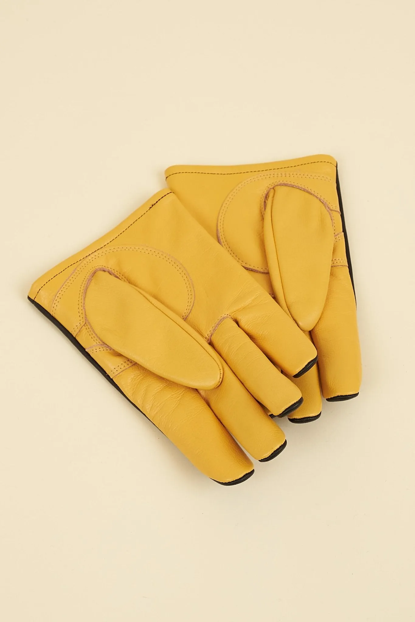 Rats Combi Leather Gloves - Black & Yellow